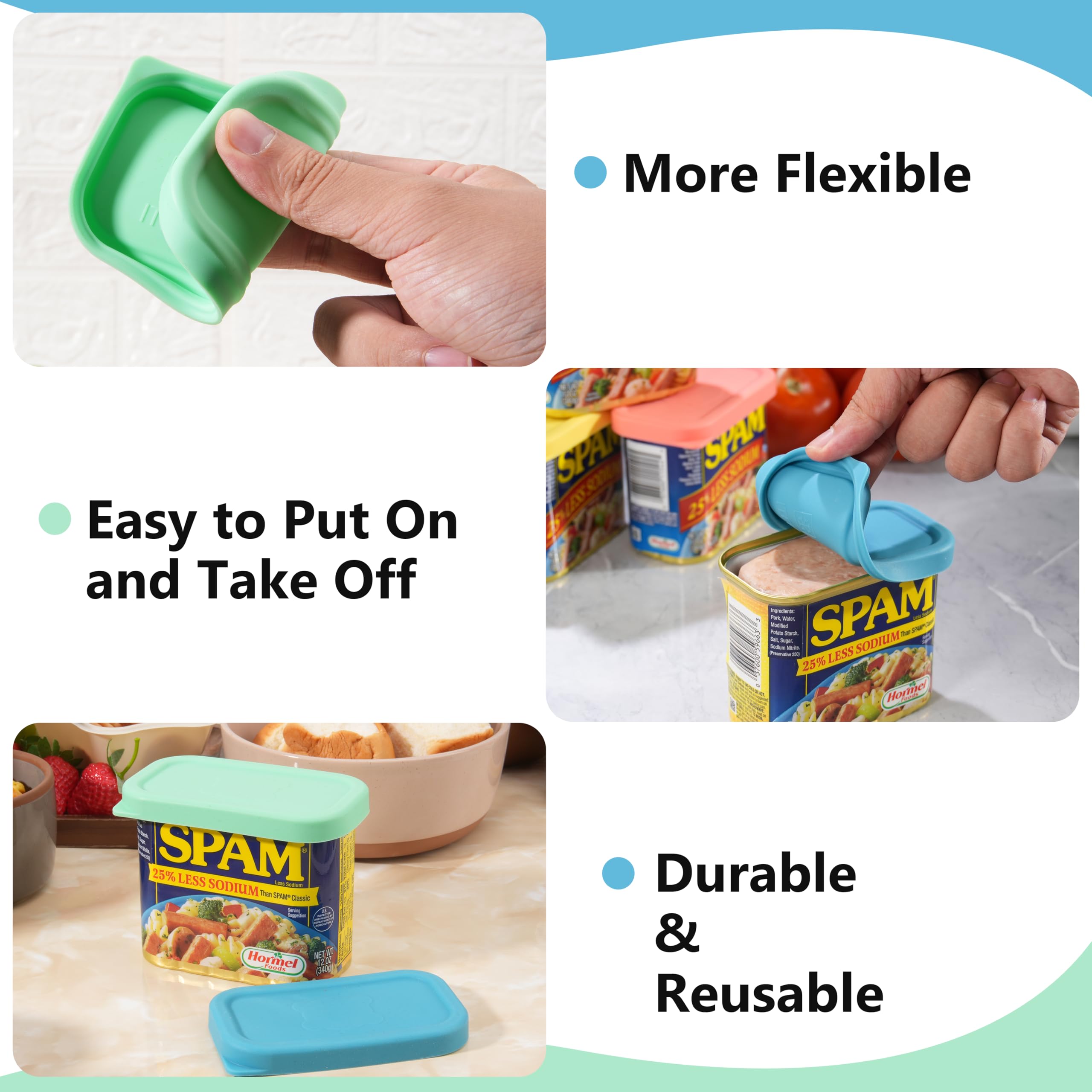 SPAM レトロ缶　ヒンジボックス Amazon.co.jp: Hormel スパム缶用シリコン缶蓋 2個 | Hormel スパム缶